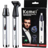 Kemei 6652 Rechargeable Nose Ear Hair Trimmer for Men & Women Grooming Kit