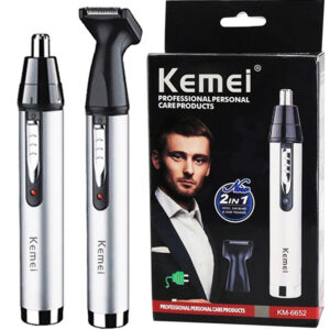Kemei 6652 Rechargeable Nose Ear Hair Trimmer for Men & Women Grooming Kit