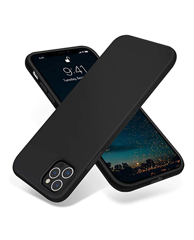 Iphone 12 back cover black hard