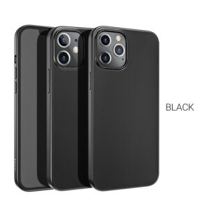 Iphone 12 pro back cover black hard