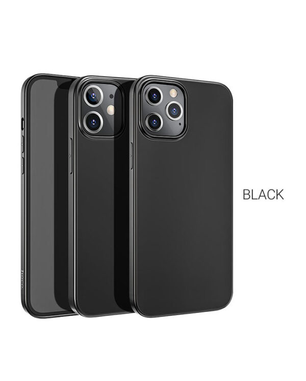 Iphone 12 pro back cover black hard