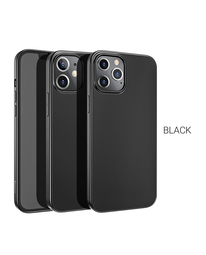 Iphone 12 pro back cover black hard