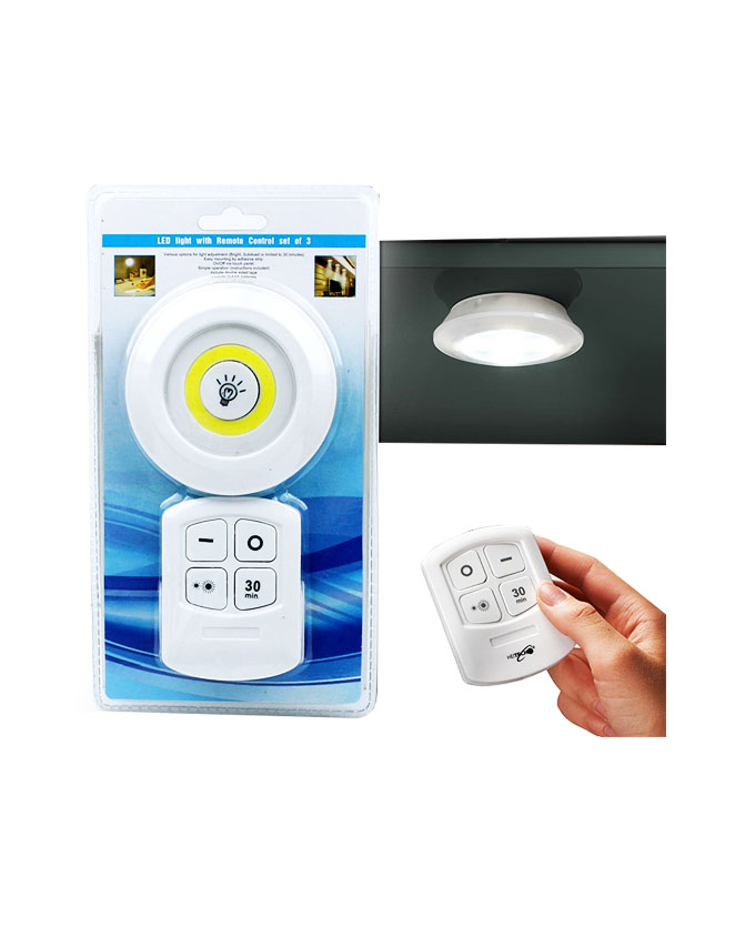 Led Light With Remote Control Set Of 3