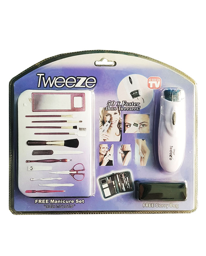 Tweeze trimmer with manicure set