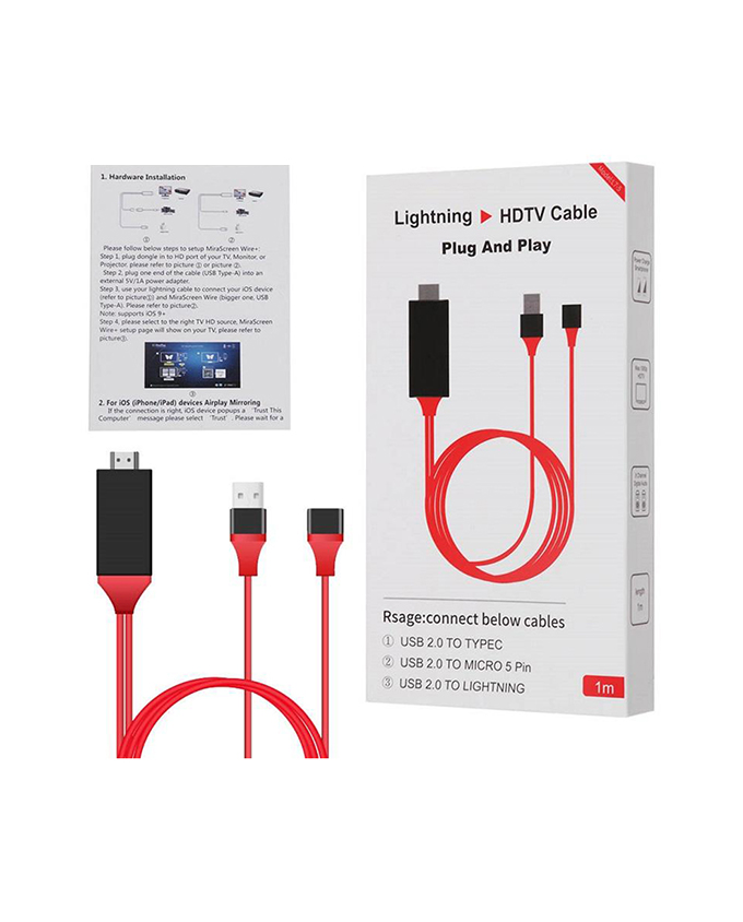 Hdtv lightning cable for android and Type C