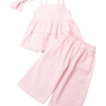 3T Fashion Cute 3Pcs Toddler Kids Baby Girls pink