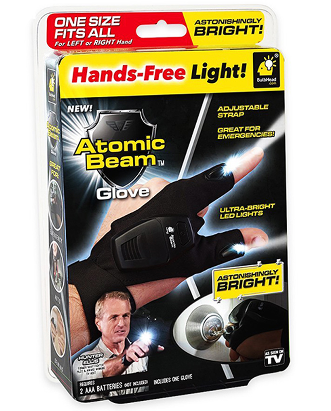 Power Of 2 Flashlights Hands Free Light Atomic Beam Glove